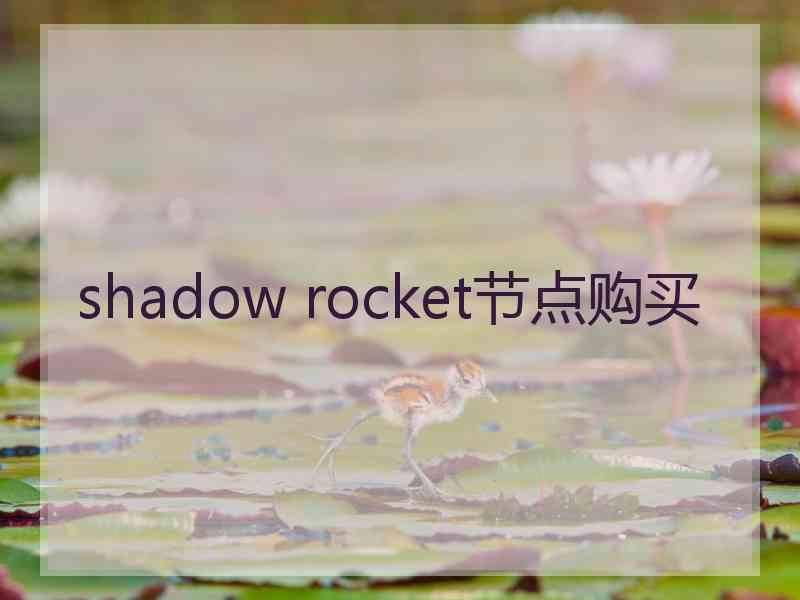 shadow rocket节点购买