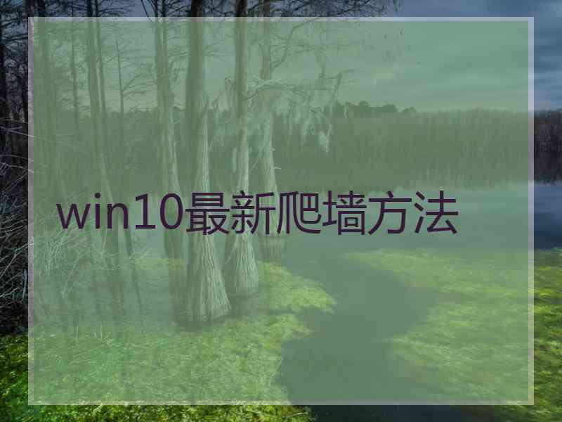 win10最新爬墙方法