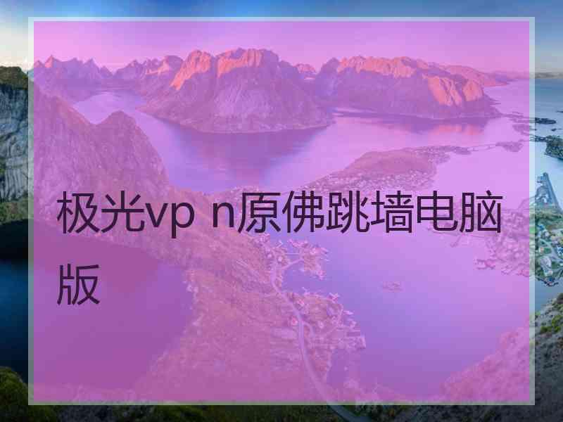 极光vp n原佛跳墙电脑版