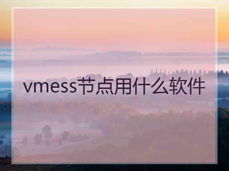 vmess节点用什么软件