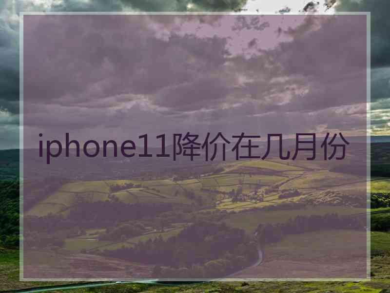 iphone11降价在几月份