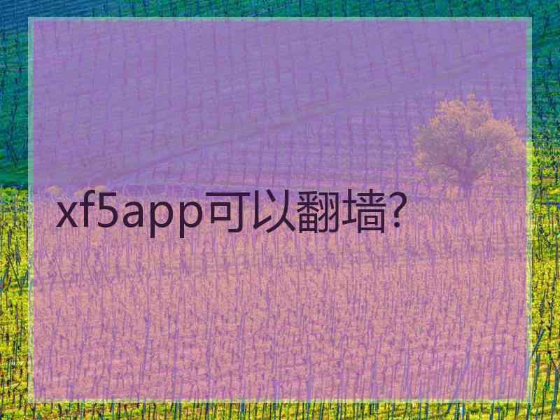 xf5app可以翻墙?