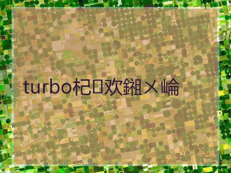 turbo杞欢鎺ㄨ崘