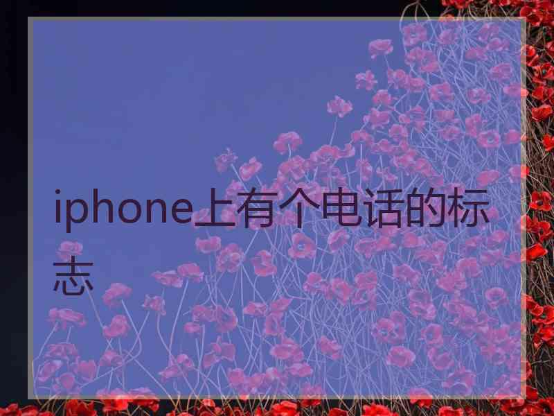 iphone上有个电话的标志