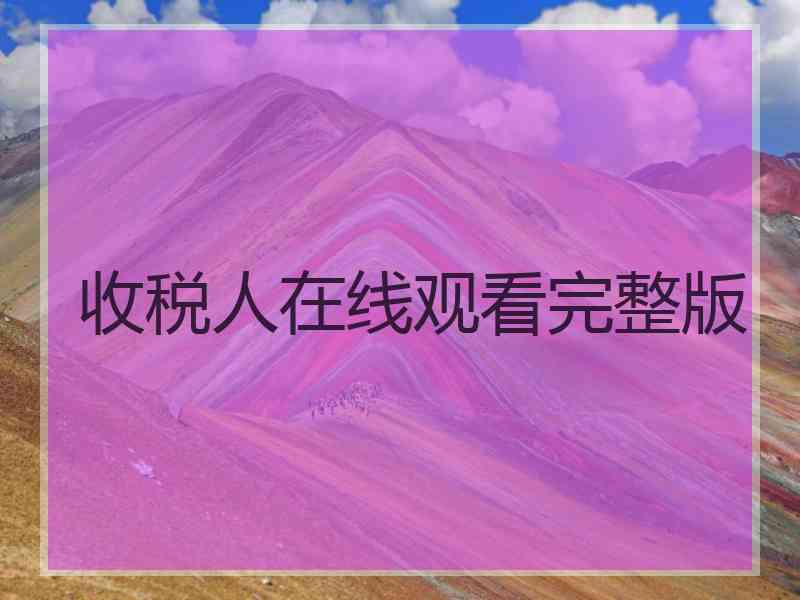 收税人在线观看完整版