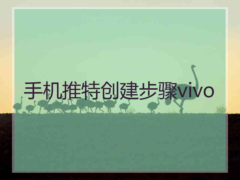 手机推特创建步骤vivo