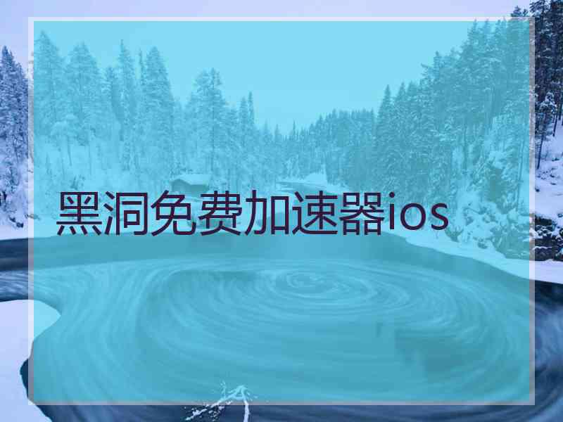 黑洞免费加速器ios