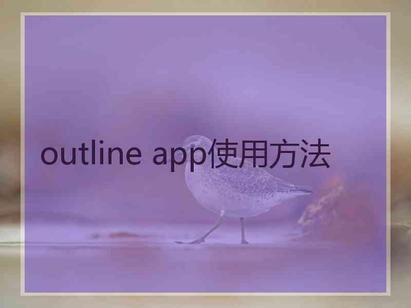 outline app使用方法