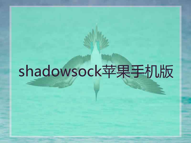 shadowsock苹果手机版