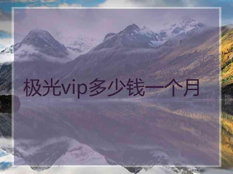 极光vip多少钱一个月